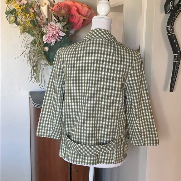 Vintage Roos Atkins Green Seersucker Blazer - Picture 4 of 6